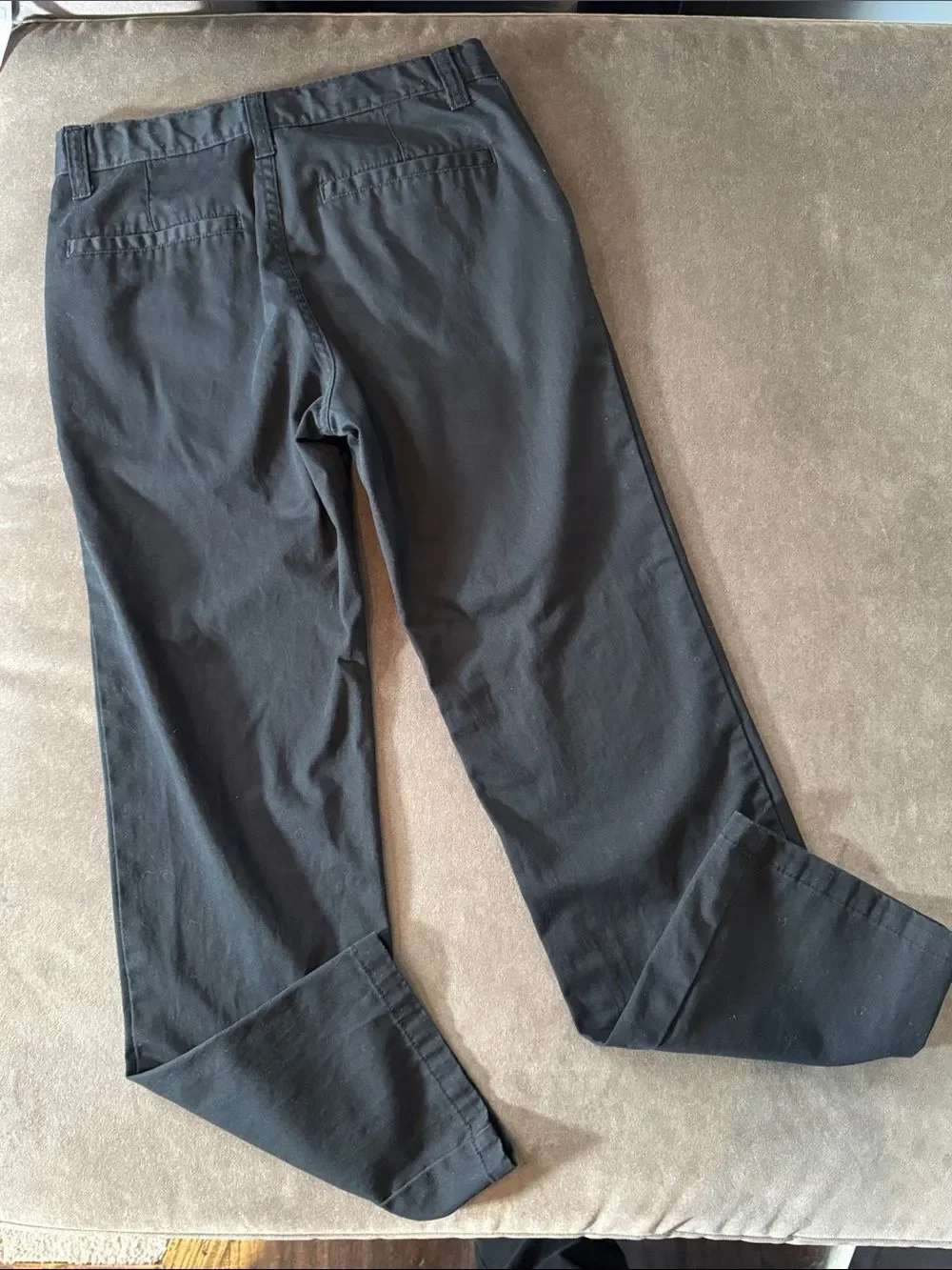 Old Navy Youth Black Straight Leg Pants 100% Cotton Size 14 Regular
